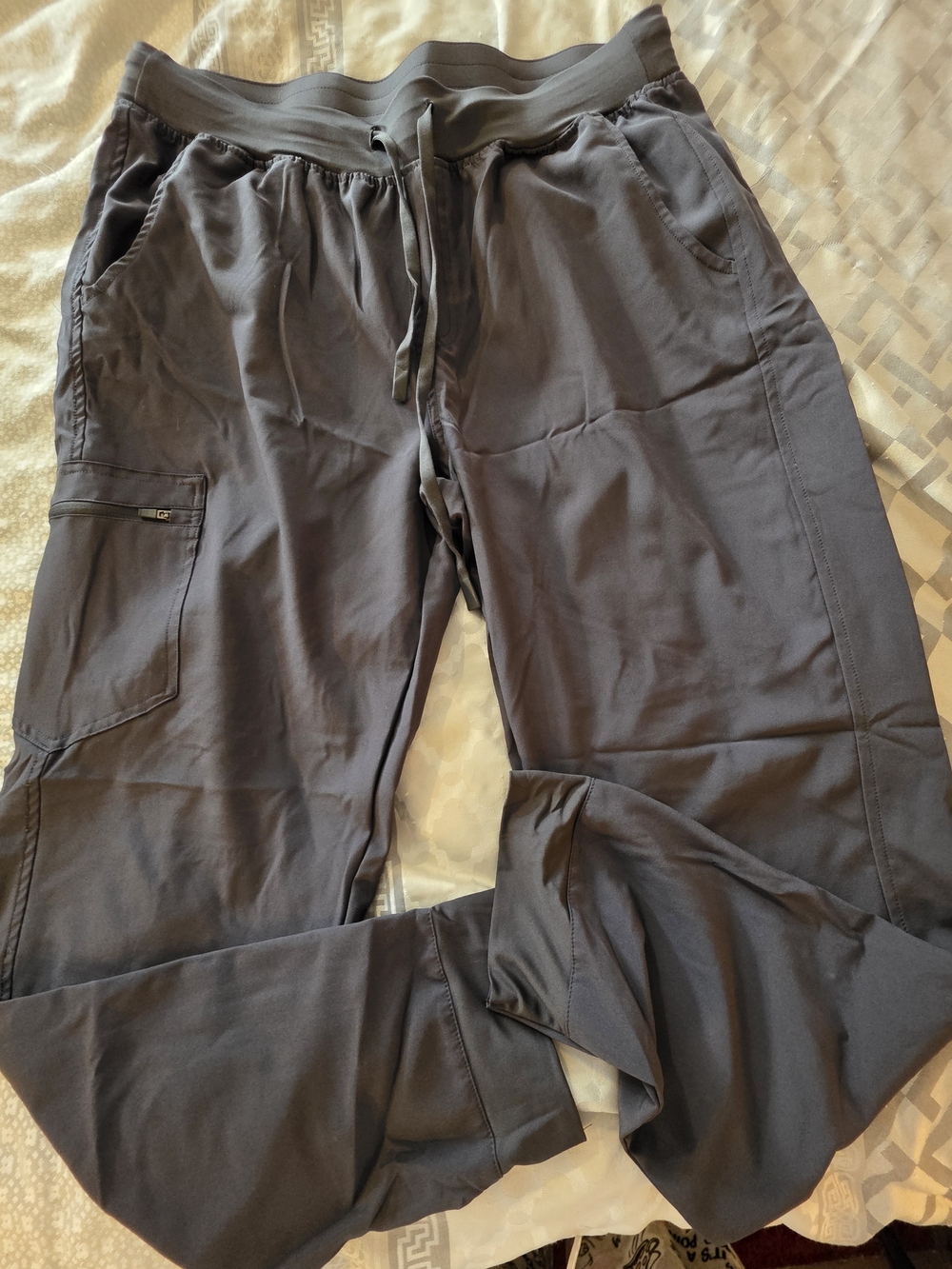 Women’s Gray Jogger Track Pants with Drawstring